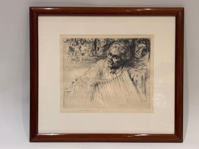 an image of a drawing of a woman sitting on a bench