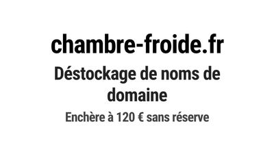 Nom de domaine chambre-froide.fr.