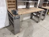 an image of a workbench in a garage