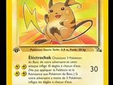 carte Pokémon sur laquelle figure un Pikachu