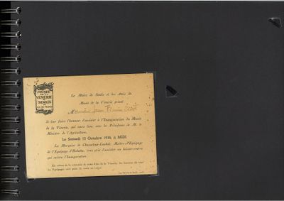 [VÈNERIE-SENLIS-MUSÉE] Carton d'invitation adressé à Monsieu…