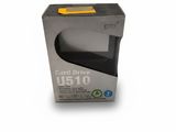 an image of a black and white box with a yellow sticker on it