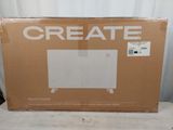cardboard box for a white electric heater sitting on a table