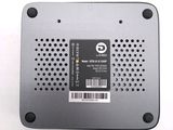 a close up of a metal device with a barcode on it