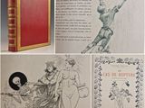 four different pictures of a book with a picture of a man and a woman