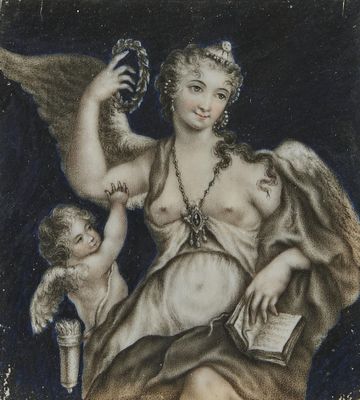 an image of a painting of a woman holding a baby and a bird