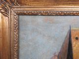 a picture of a painting of a sailboat in the water
