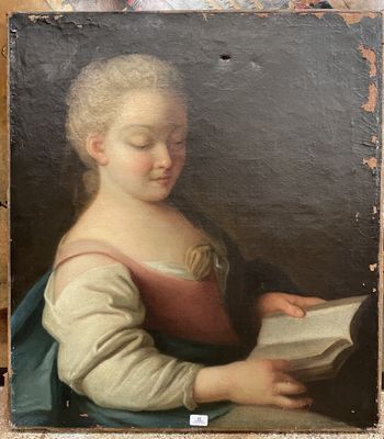 portrait d'une femme en train de lire un livre dans un tableau