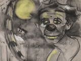 dessin représentant un clown avec une lumière jaune dans la bouche