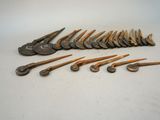 a close up of a bunch of scissors on a table