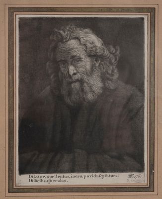 une photo en noir et blanc d'un vieil homme barbu