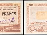 deux anciens billets de banque français sur lesquels figurent l'image d'un homme et d'une femme