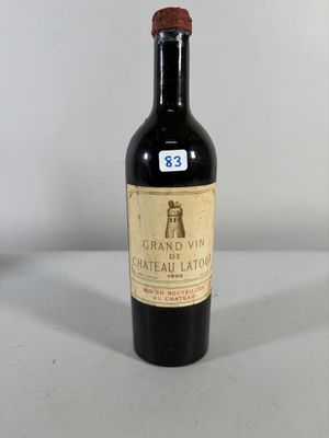 1 btlle Pauillac, Chateau Latour, 1920, mis en bouteille au …