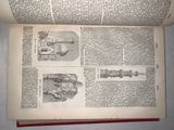 a book open to a page with pictures of a train on it