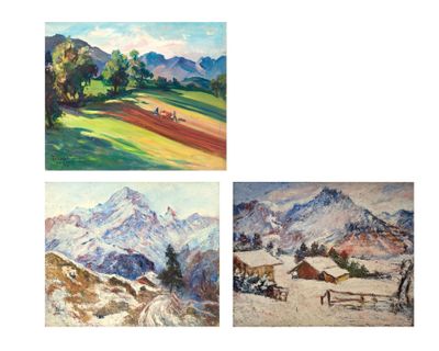 Georges Guido FILIBERTI (1881-1970) Labours à Aix-Les-Bains,…