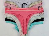 six pairs of women ' s briefs in assorted colors