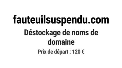 Nom de domaine fauteuilsuspendu.