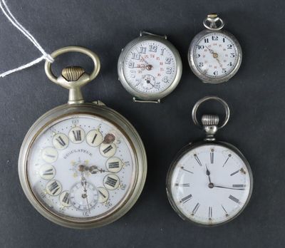 Lot de bijou comprenant montre-régulateur en métal, montre d…