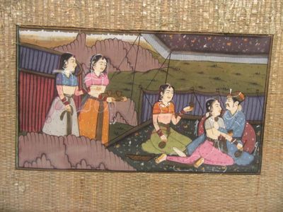 a picture of a painting on the wall of a house