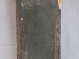 an old wooden box that is sitting on a table