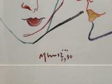 une photo d'un tableau représentant une femme et un homme