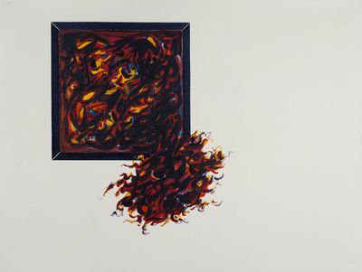 a picture of a painting on the wall of a room
