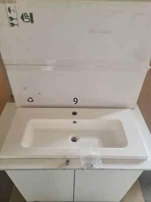 Ensemble de meuble de salle de bain avec miroir OSKAB LAYA e…