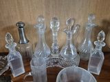 a lot of glass items on the table