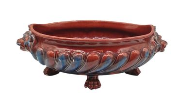 an image of a red and blue bowl on a white background