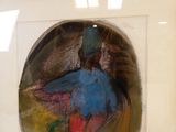 une photo d'une photo d'un oiseau dans un cadre photo
