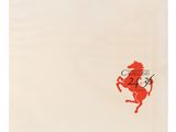 une image représentant un cheval rouge sur fond blanc