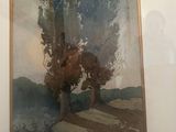 a picture of a painting on display in a glass case