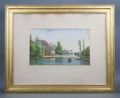 Jean-Henri CHOUPPE (1817-1894) Moulin sur la rivière