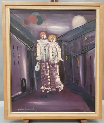 TUCHBAND Emile (1933-2006) : "Pierrot et Colombine".