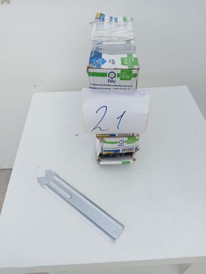 a stack of boxes on top of a white table
