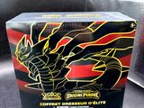 a close up of a box of pokemon cards on a table