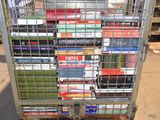 a cart with many books stacked on top of it
