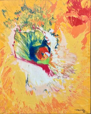 Yves CORBASSIÈRE (1925-2020) Composition jaune