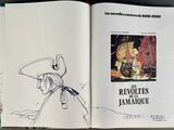 an open book with a drawing of a bug on it