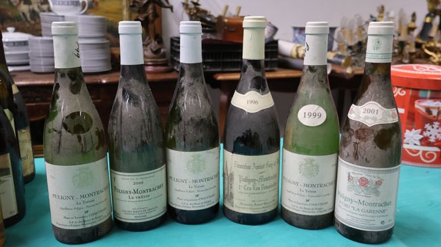 Lot de 6 bouteilles de vin blanc Puligny Montrachet : 4 x « Le Tr...