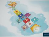 une image représentant un enfant de bande dessinée volant dans le ciel