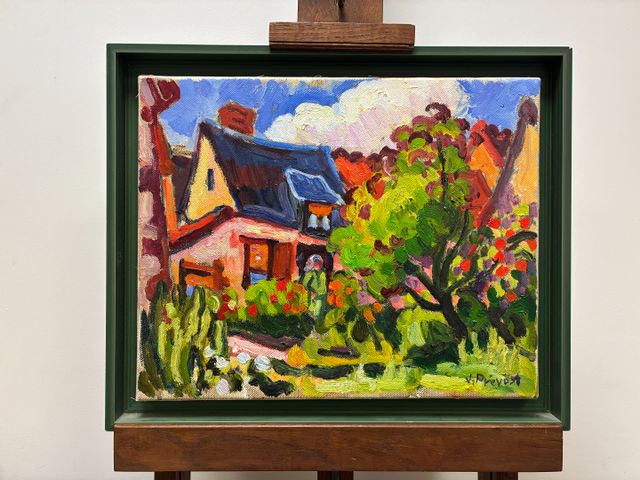 Jean PREVOST (née en 1934) : « Maison à Haut Nouzeirat ». Huile s...