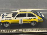 a model of a car in a display case