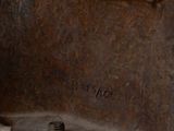 a close up of a metal object on a table