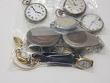 many different types of pocket watches in the bag