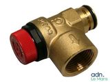 an image of a close up of a red and black valve on a white background