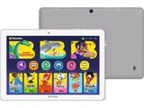 a close up of a tablet computer on a white background