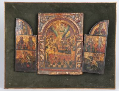 an image of a picture of a group of paintings on a wall
