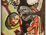 une image représentant un tableau d'une femme portant un chapeau et d'autres objets