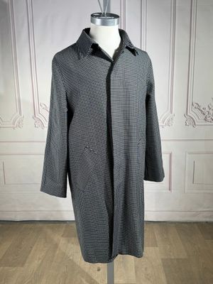 APC - Manteau homme en drap de laine mélangé à carreaux beig…